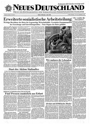 Neues Deutschland Online-Archiv vom 02.07.1958