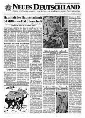 Neues Deutschland Online-Archiv vom 03.07.1958
