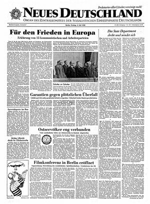 Neues Deutschland Online-Archiv vom 04.07.1958
