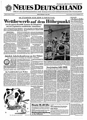 Neues Deutschland Online-Archiv vom 08.07.1958