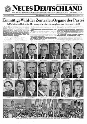 Neues Deutschland Online-Archiv vom 17.07.1958