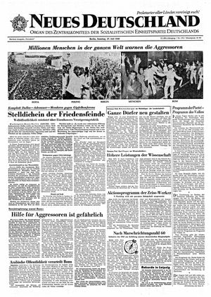Neues Deutschland Online-Archiv vom 27.07.1958