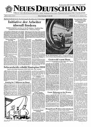 Neues Deutschland Online-Archiv vom 31.07.1958