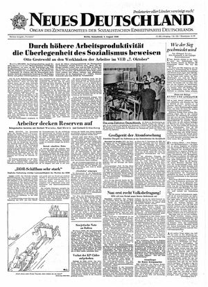 Neues Deutschland Online-Archiv vom 02.08.1958