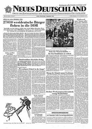 Neues Deutschland Online-Archiv vom 04.09.1958