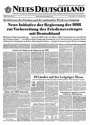 Neues Deutschland Online-Archiv vom 06.09.1958