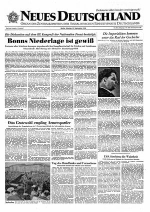 Neues Deutschland Online-Archiv vom 22.09.1958