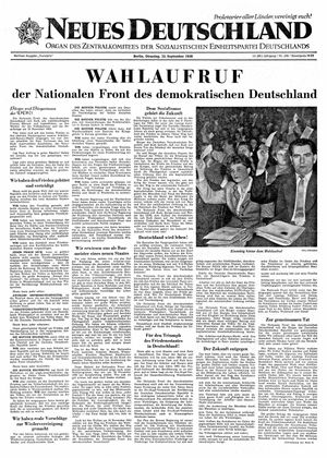 Neues Deutschland Online-Archiv vom 23.09.1958