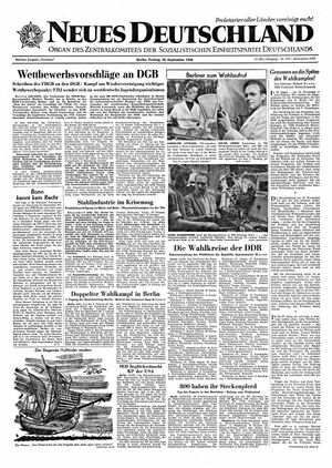 Neues Deutschland Online-Archiv vom 26.09.1958