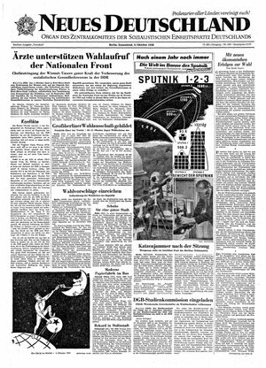 Neues Deutschland Online-Archiv vom 04.10.1958