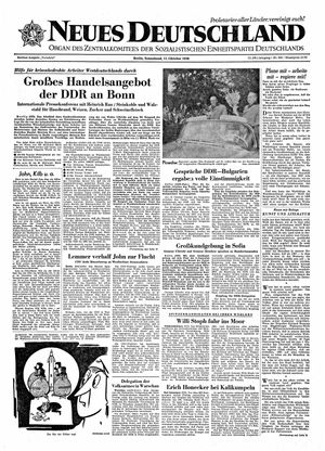 Neues Deutschland Online-Archiv vom 11.10.1958