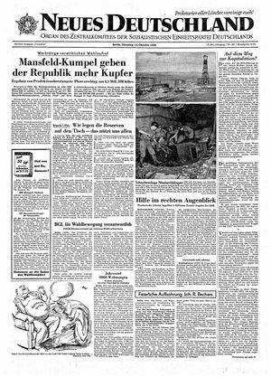 Neues Deutschland Online-Archiv vom 14.10.1958