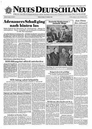 Neues Deutschland Online-Archiv vom 17.10.1958