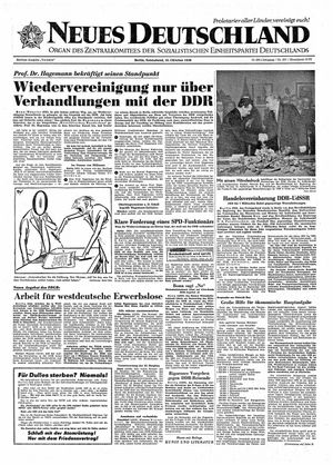Neues Deutschland Online-Archiv vom 25.10.1958
