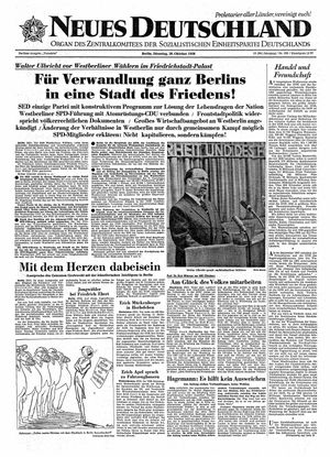Neues Deutschland Online-Archiv vom 28.10.1958