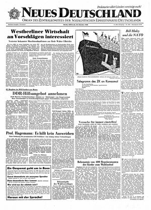 Neues Deutschland Online-Archiv vom 29.10.1958