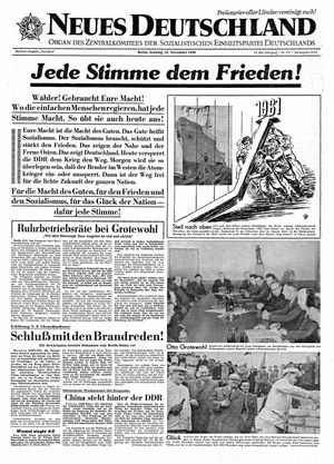 Neues Deutschland Online-Archiv vom 16.11.1958