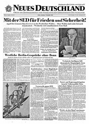 Neues Deutschland Online-Archiv vom 07.12.1958