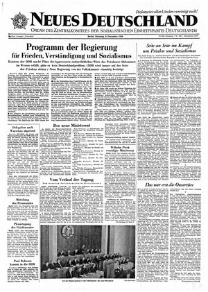 Neues Deutschland Online-Archiv vom 09.12.1958