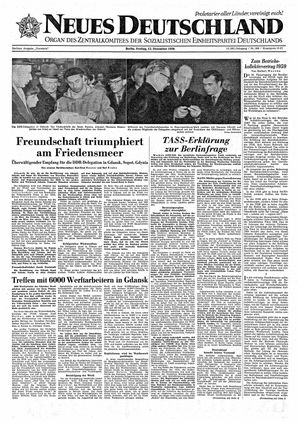 Neues Deutschland Online-Archiv vom 12.12.1958