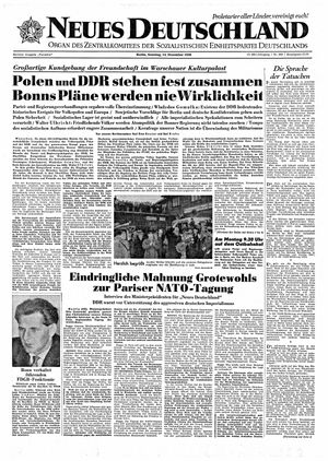 Neues Deutschland Online-Archiv vom 14.12.1958