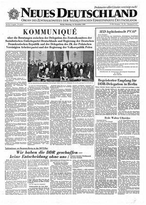 Neues Deutschland Online-Archiv vom 16.12.1958