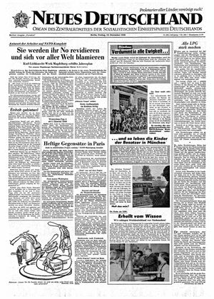 Neues Deutschland Online-Archiv vom 19.12.1958