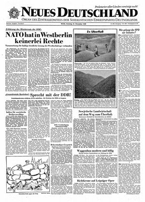 Neues Deutschland Online-Archiv on Dec 21, 1958