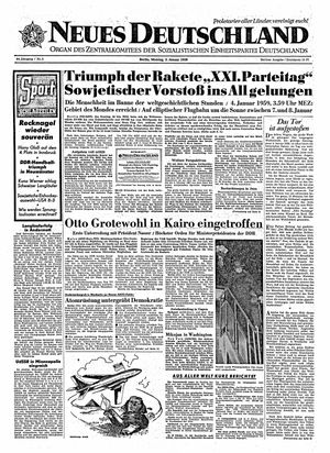 Neues Deutschland Online-Archiv vom 05.01.1959