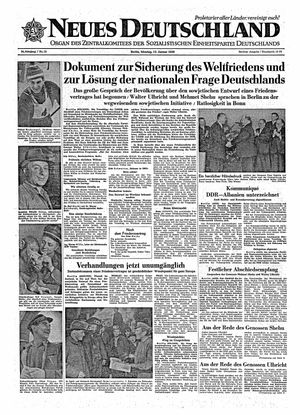 Neues Deutschland Online-Archiv vom 12.01.1959
