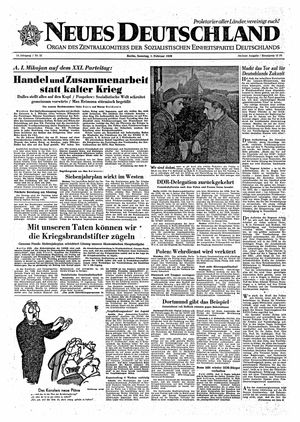 Neues Deutschland Online-Archiv vom 01.02.1959