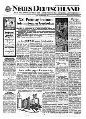 Neues Deutschland Online-Archiv vom 02.02.1959