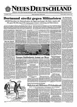 Neues Deutschland Online-Archiv vom 05.02.1959