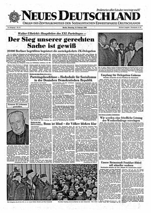 Neues Deutschland Online-Archiv vom 10.02.1959
