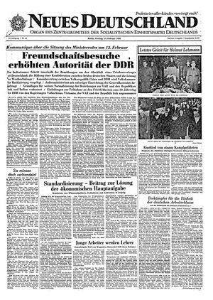 Neues Deutschland Online-Archiv vom 13.02.1959