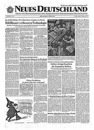 Neues Deutschland Online-Archiv on Feb 15, 1959