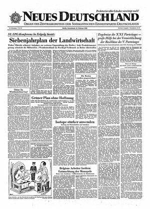 Neues Deutschland Online-Archiv vom 21.02.1959