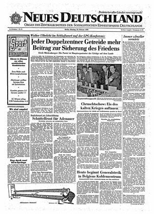 Neues Deutschland Online-Archiv vom 23.02.1959