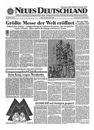 Neues Deutschland Online-Archiv vom 01.03.1959