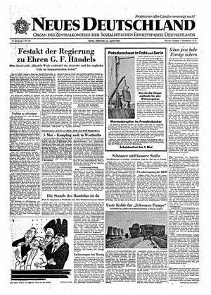 Neues Deutschland Online-Archiv vom 15.04.1959