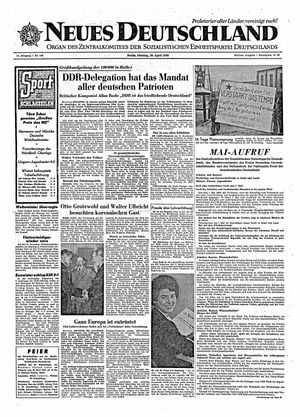 Neues Deutschland Online-Archiv on Apr 20, 1959