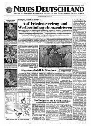 Neues Deutschland Online-Archiv vom 14.05.1959