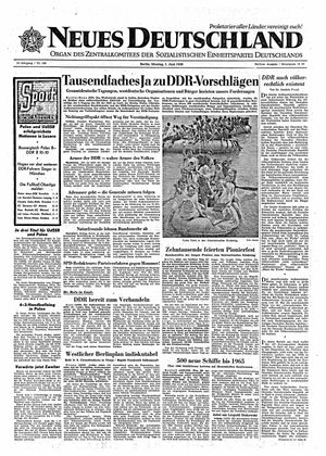 Neues Deutschland Online-Archiv vom 01.06.1959