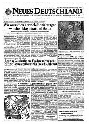 Neues Deutschland Online-Archiv vom 03.06.1959