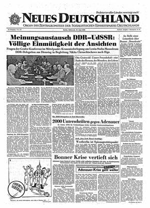 Neues Deutschland Online-Archiv vom 10.06.1959