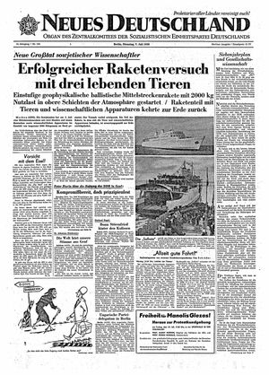 Neues Deutschland Online-Archiv vom 07.07.1959