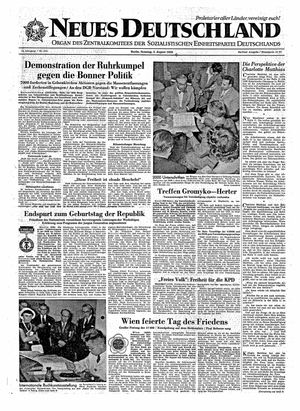 Neues Deutschland Online-Archiv vom 02.08.1959