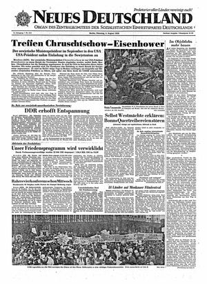 Neues Deutschland Online-Archiv on Aug 4, 1959