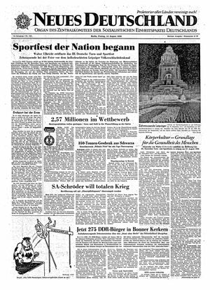 Neues Deutschland Online-Archiv vom 14.08.1959