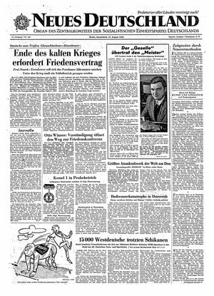 Neues Deutschland Online-Archiv vom 15.08.1959